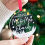 Personalised First Christmas As Mr And Mrs Keepsake Bauble, thumbnail 1 of 5