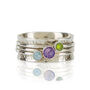 Personalised Birthstone Holi Silver Spinning Ring, thumbnail 2 of 10