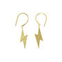 Thunderbolt Gold Earrings, thumbnail 1 of 3