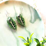 Bright Alocasia Leaf Plant Earrings, thumbnail 7 of 12