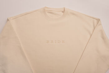 Personalised Embroidered Bridal Wedding Jumper, 2 of 8