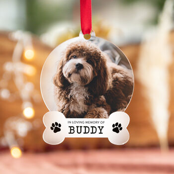 Personalised Dog Memorial Bauble Keepsake Gift, 2 of 6