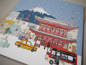 Tokyo Christmas Cards Set Of Five, 3 of 3
