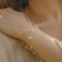 925 Sterling Silver Raw Quartz Stone Crystal Bracelet, thumbnail 2 of 4