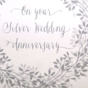 Personalised Silver Wedding Anniversary Canvas Print, 4 of 4