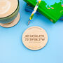 Personalised Coordinates Round Coaster, thumbnail 1 of 3