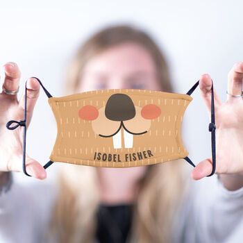 Personalised Children's Animal Face Mask With Filters, 2 of 5
