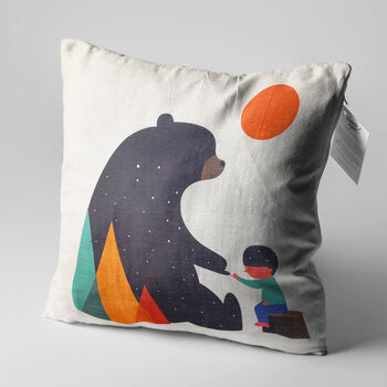 Abstract Bear And Child Cushion Cover With Multicolour, 3 of 7