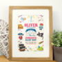 Personalised Pirate Birth Details Print, thumbnail 1 of 5