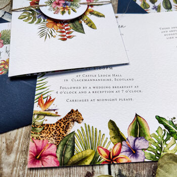 Tropical Folded Wedding Invitation Suite, 2 of 8