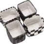 Set Of Four Square Black And White Storage Baskets, thumbnail 4 of 6