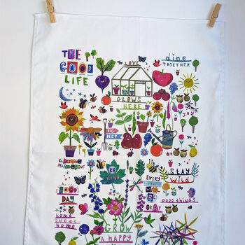 'The Good Life' Illustrated Tea Towel, 11 of 12