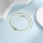 Delicate Green Opal Bracelet In Sterling Silver, thumbnail 4 of 11