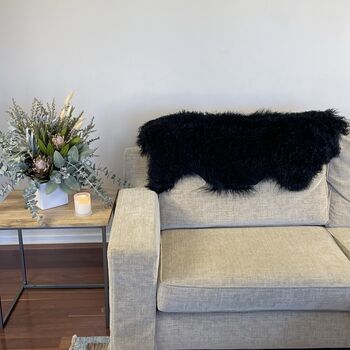 100% Natural Mongolian Sheepskin Rug Small, 8 of 12