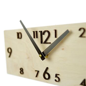 Scandi Design Minimalistic Natural Eco Wall Clock, 2 of 10