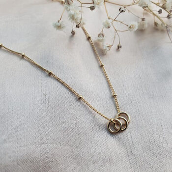 14k Gold Filled Milestone 30 40 50 60 70 80 90 Birthday Necklace, 4 of 9