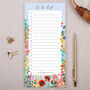 Blue Floral To Do List Notepad, thumbnail 1 of 4