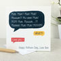 Funny Personalised Mothers Day Speech Bubble Card, thumbnail 1 of 2