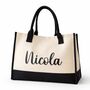Personalised Heidi Square Canvas Beach Shopper Tote Bag, thumbnail 2 of 4