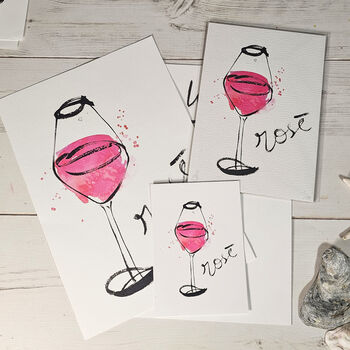 Rosé Wine Art Print, 7 of 9