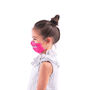 Pink Toothy Dinosaur Children Face Mask, thumbnail 2 of 4