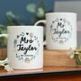 Couples Personalised Bone China Mug Set For Wedding, thumbnail 8 of 10
