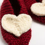 Heart Slipper Easy Knitting Kit, thumbnail 4 of 8