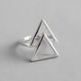 Sterling Silver Triangle Adjustable Ring, thumbnail 1 of 3