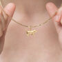 Golden Retriever Necklace In 18ct Gold Plated Silver, thumbnail 2 of 12