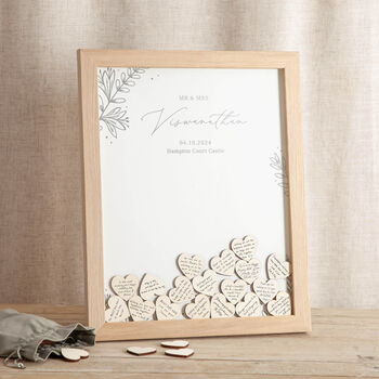 Meadow Foiled Drop Top Frame Wedding Guest Book, 3 of 5