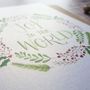 'Joy To The World' Hand Lettered Christmas Card, thumbnail 2 of 4
