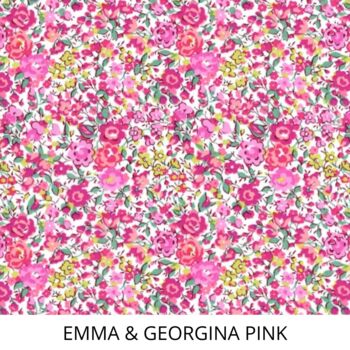 Liberty Of London Children's Bunny Face Design Frilled Pyjamas Pink, 7 of 7