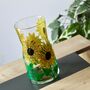 Sunflower Hand Painted Glass Vase, thumbnail 3 of 8