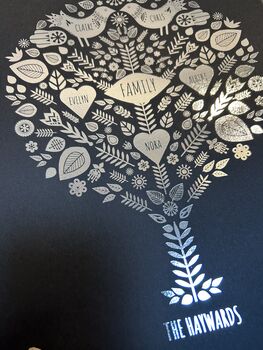 Family Tree Foil Print, 7 of 10