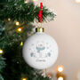Personalised Polar Bear Christmas Bauble For Kids, thumbnail 2 of 5