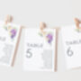 Wedding Seating Plan Cards Purple Lilac Floral, thumbnail 3 of 7