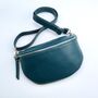 Monogram Leather Crossbody Chest Crescent Bag, thumbnail 7 of 9