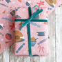 Eat Drink And Be Merry Christmas Wrapping Paper, thumbnail 3 of 3