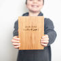 Personalised Children's Drawing Oak Book Frame, thumbnail 2 of 2