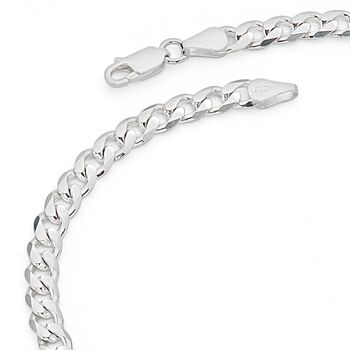 Sterling Silver Curb Chain Necklace 22 Inch, 3 of 5