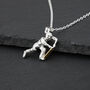 Cricketer Pendant 18 Ct Gold On Sterling Silver, thumbnail 1 of 2