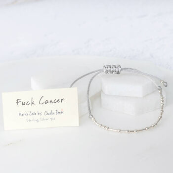 Fuck Cancer Morse Code Bracelet, 3 of 8