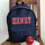 Personalised Applique Name School Backpack, thumbnail 1 of 11