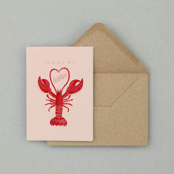 Lobster Love Greetings Card, 3 of 5