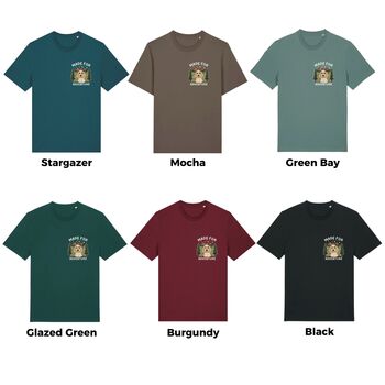 Personalised Dog Dad Made For Adventure Organic Cotton T Shirt, 3 of 12