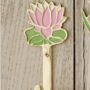 Hand Painted Solid Brass Flower Wall Hooks, thumbnail 4 of 7