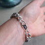Heavy Chunky Solid Silver Curb Chain Bracelet, thumbnail 3 of 5