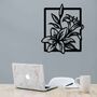 Handmade Wooden Lily Floral Wall Art For Living Room Or Bedroom, thumbnail 1 of 9