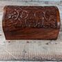 Wooden Floral Carved Chest, thumbnail 6 of 8