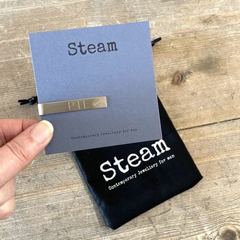 Personalised Men's Steel Tie Clip, Valentine's Gift For Him, 5 of 9